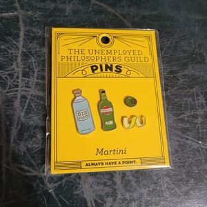 The Unemployed Philosophers Guild Martini Enamel Pin Set